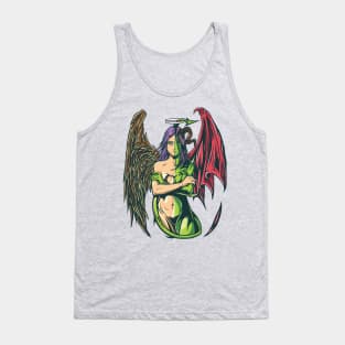 angel demons hand drawn Tank Top